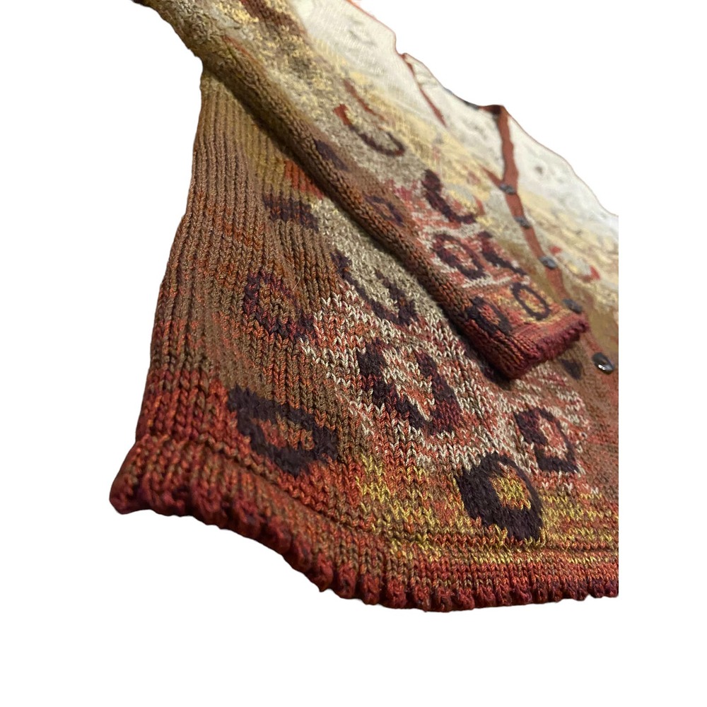 Peruvian Connection Sweater Multicolor Alpaca Cardigan XL - Picture 7 of 11